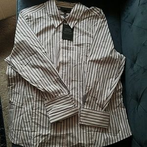 Lane Bryant fitted button up blouse